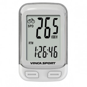 Велокомпьютер проводной Vinca sport V-3500 white 